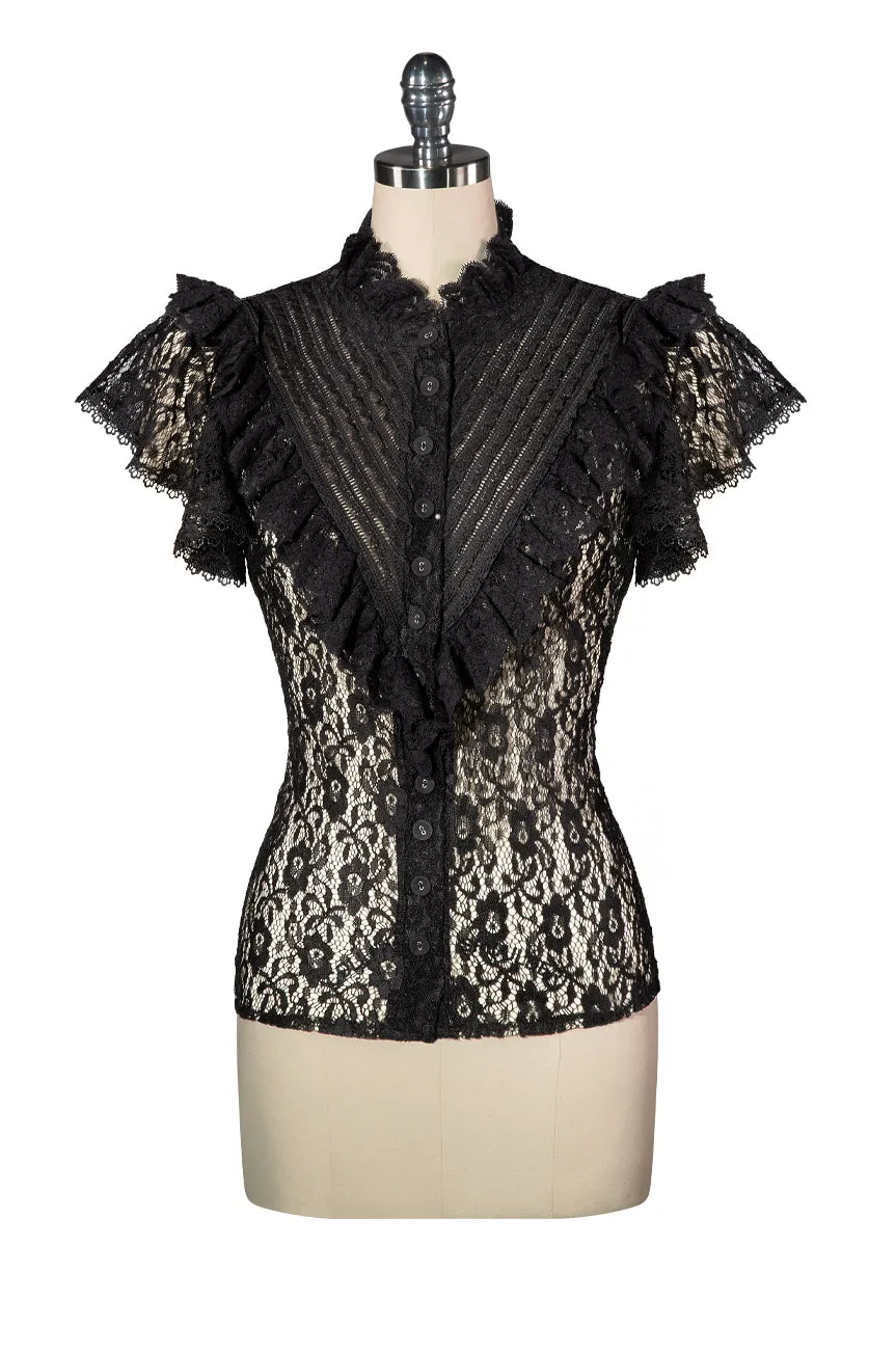 Sherlock Lace Blouse (Black)