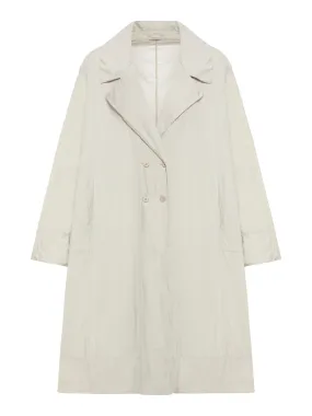 silk blend trench coat