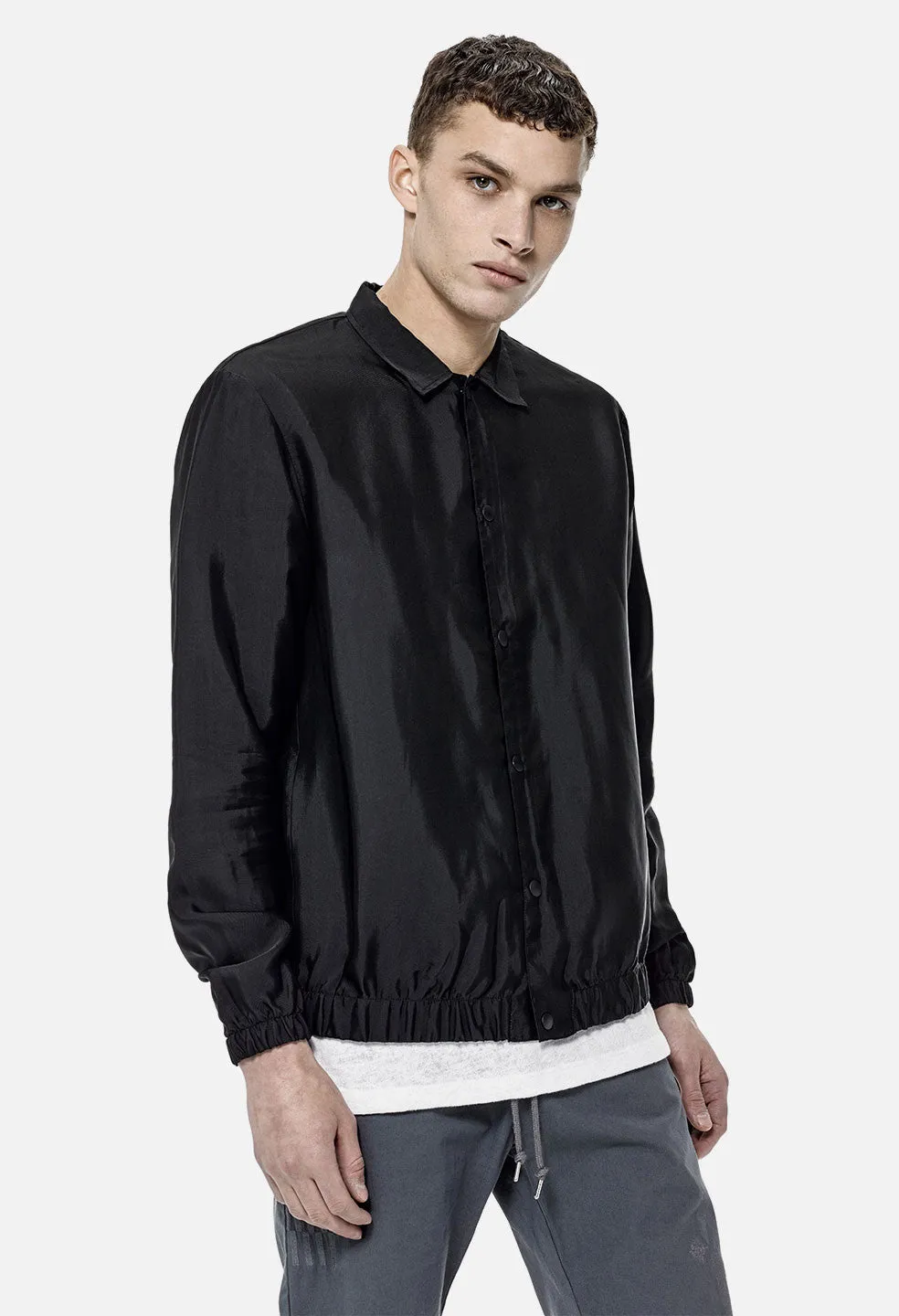 Silk Coach's Shirt / Black