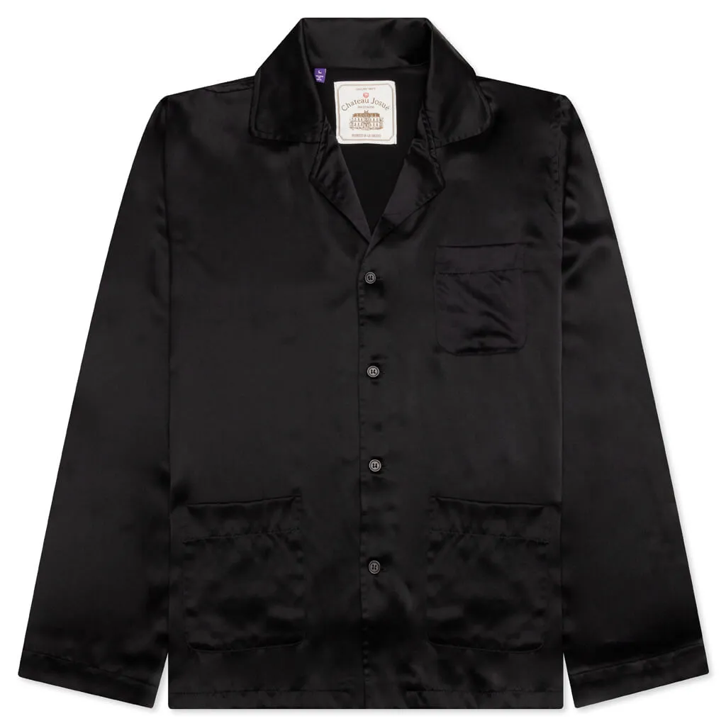 Silk Pajama Shirt - Black