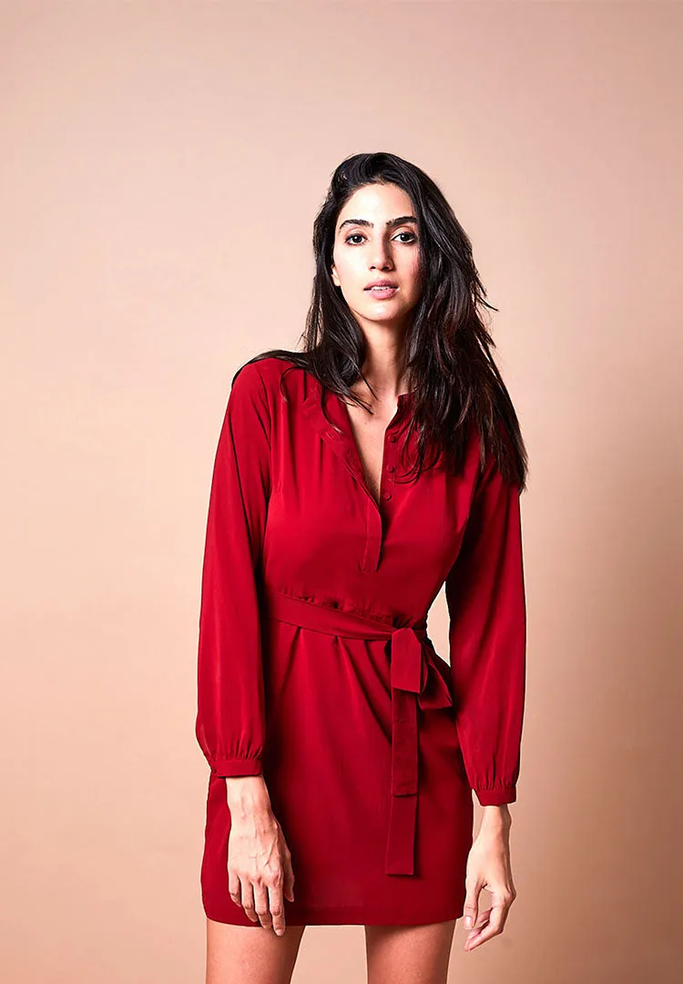 Silk Shirt Dress