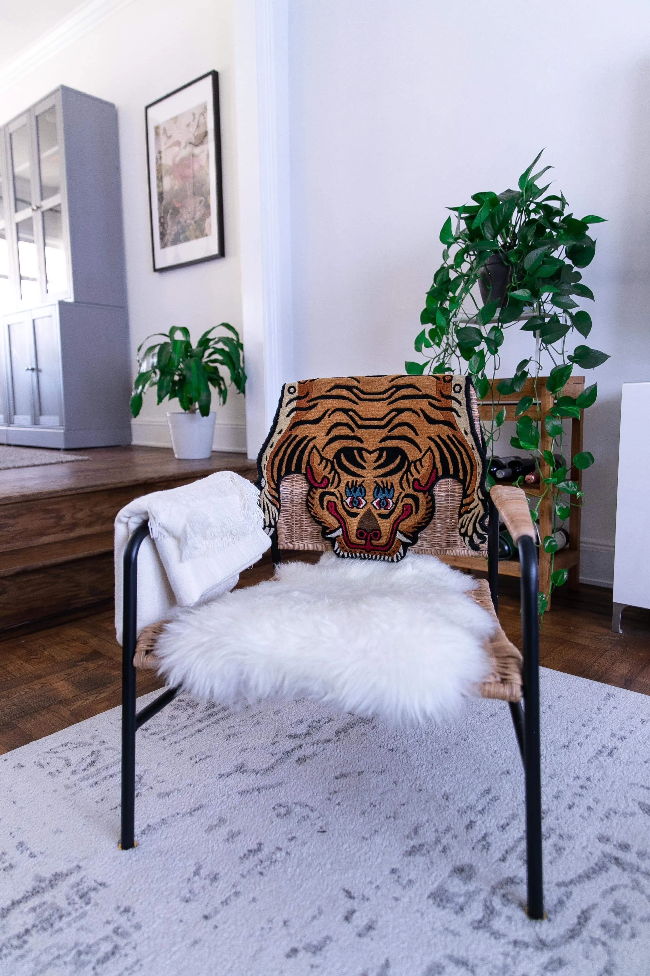 Silk Tibetan tiger rug