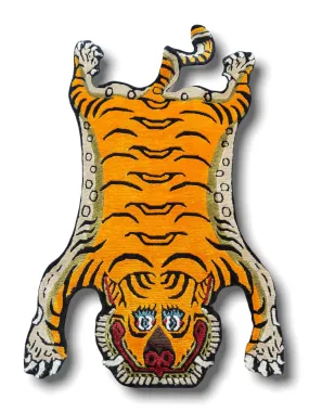 Silk Tibetan tiger rug