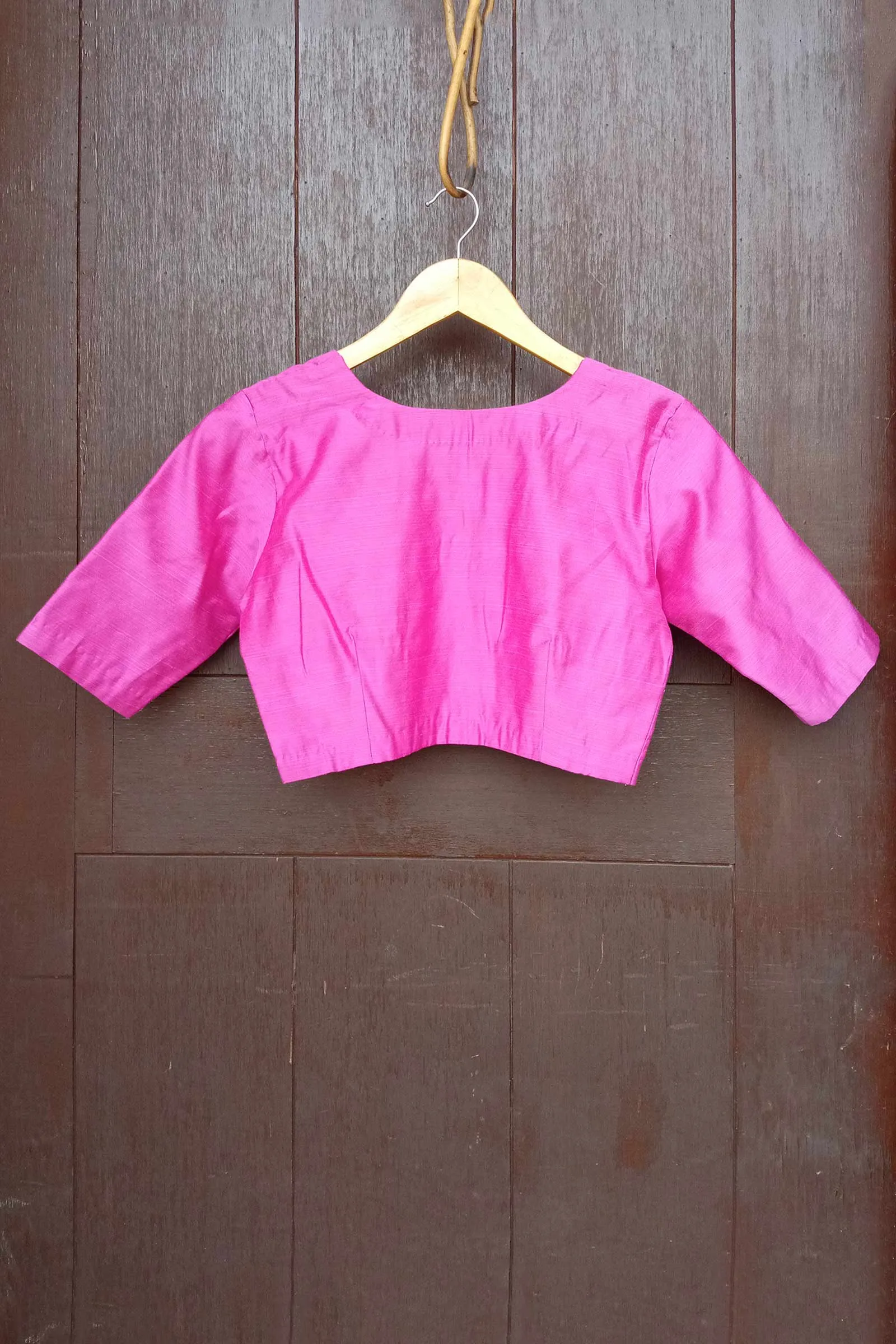 Smudged Pink Dupion Silk Blouse