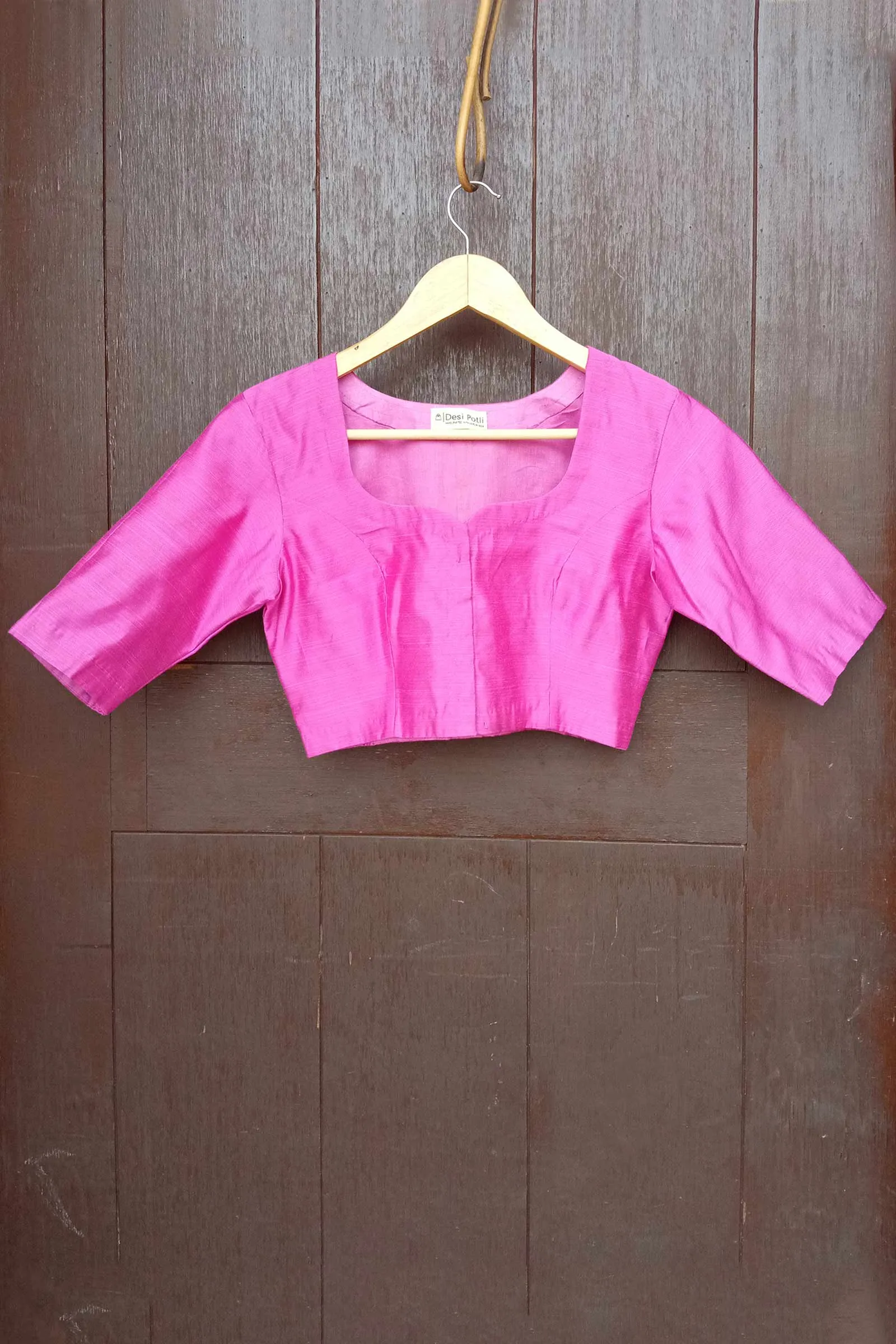 Smudged Pink Dupion Silk Blouse