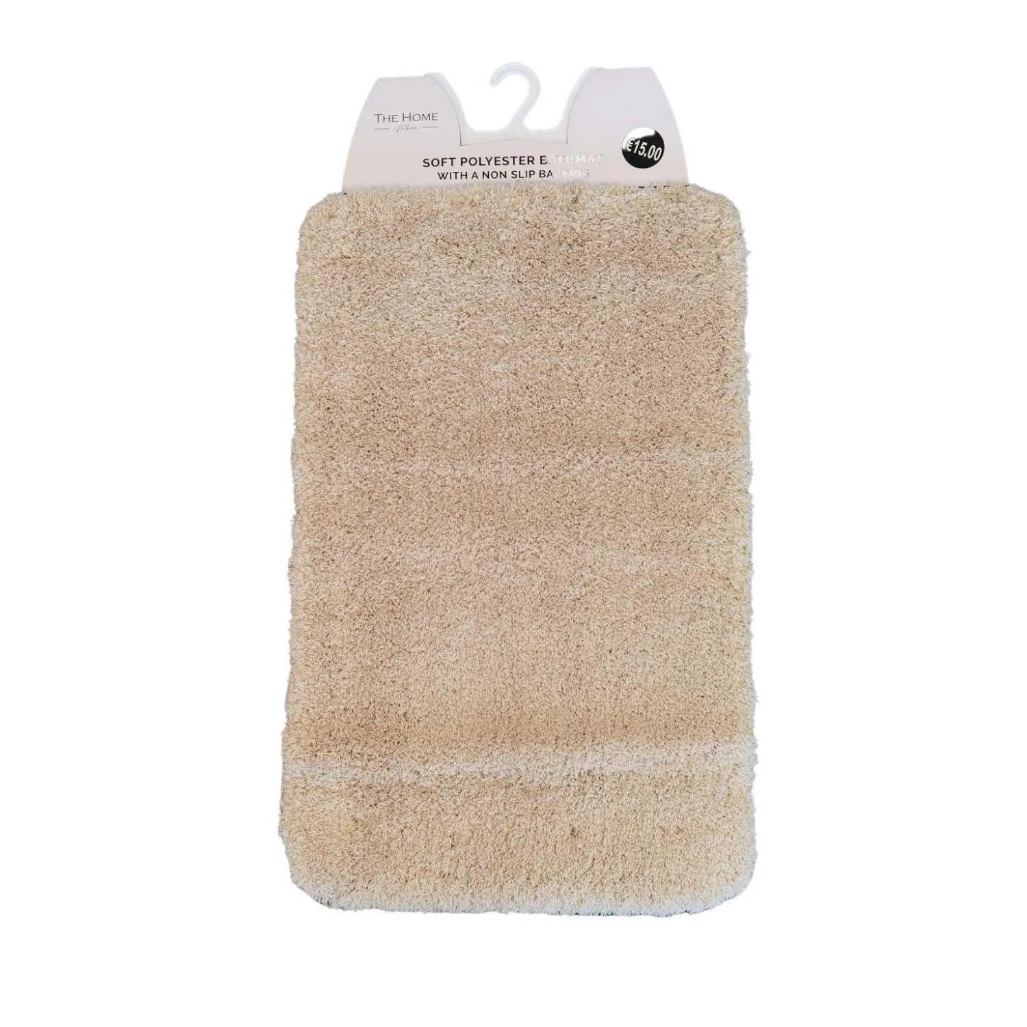 Soft Polyester Bath Mat - Beige