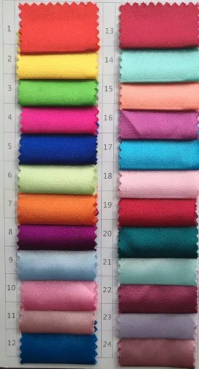 Spandex Satin Colour Chart