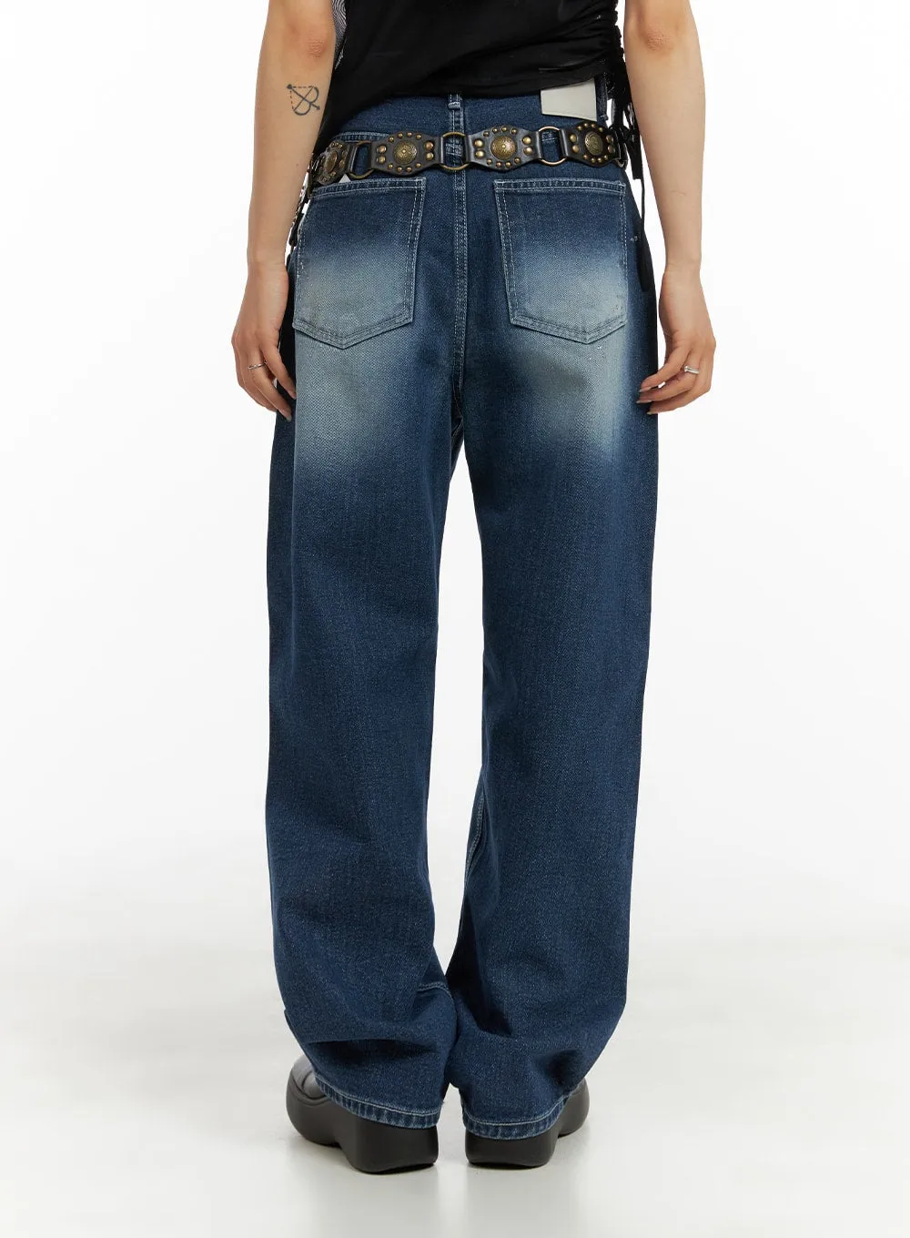 Splash Paint Baggy Jeans CA408