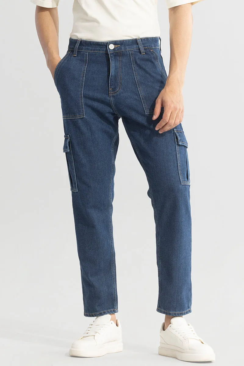 UrbanStreet Dark Blue Baggy Fit Jeans