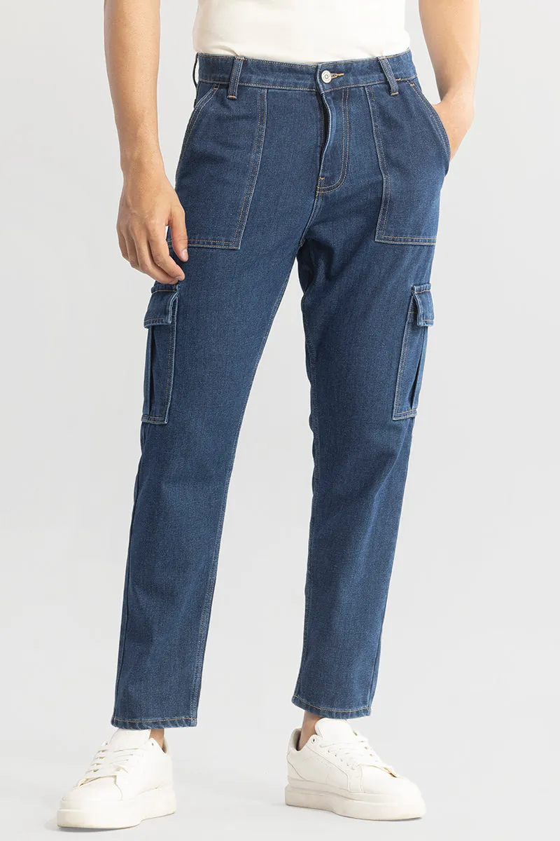 UrbanStreet Dark Blue Baggy Fit Jeans