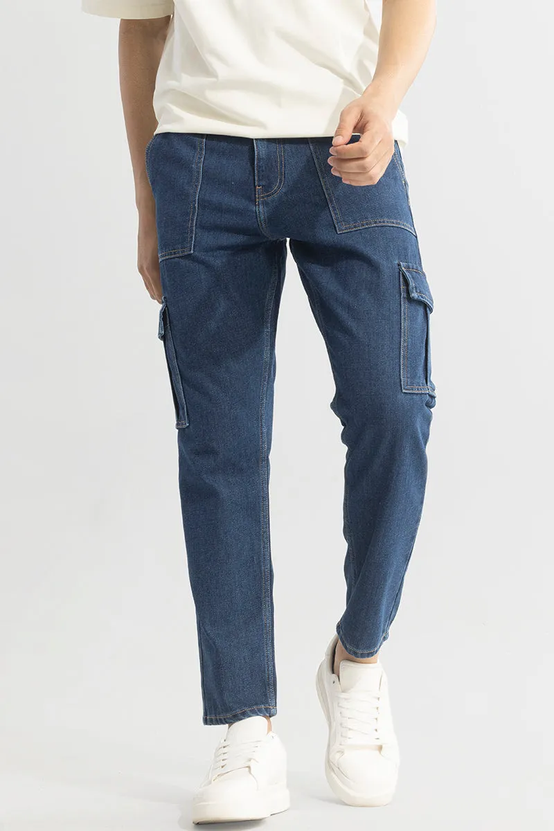 UrbanStreet Dark Blue Baggy Fit Jeans