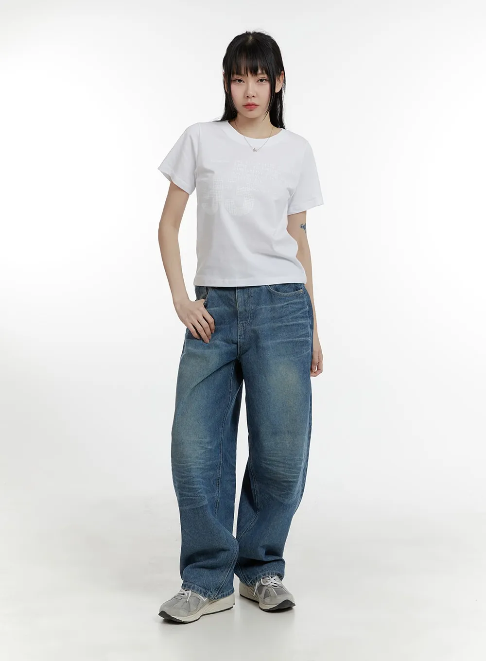 Wide Fit Baggy Jeans CA401