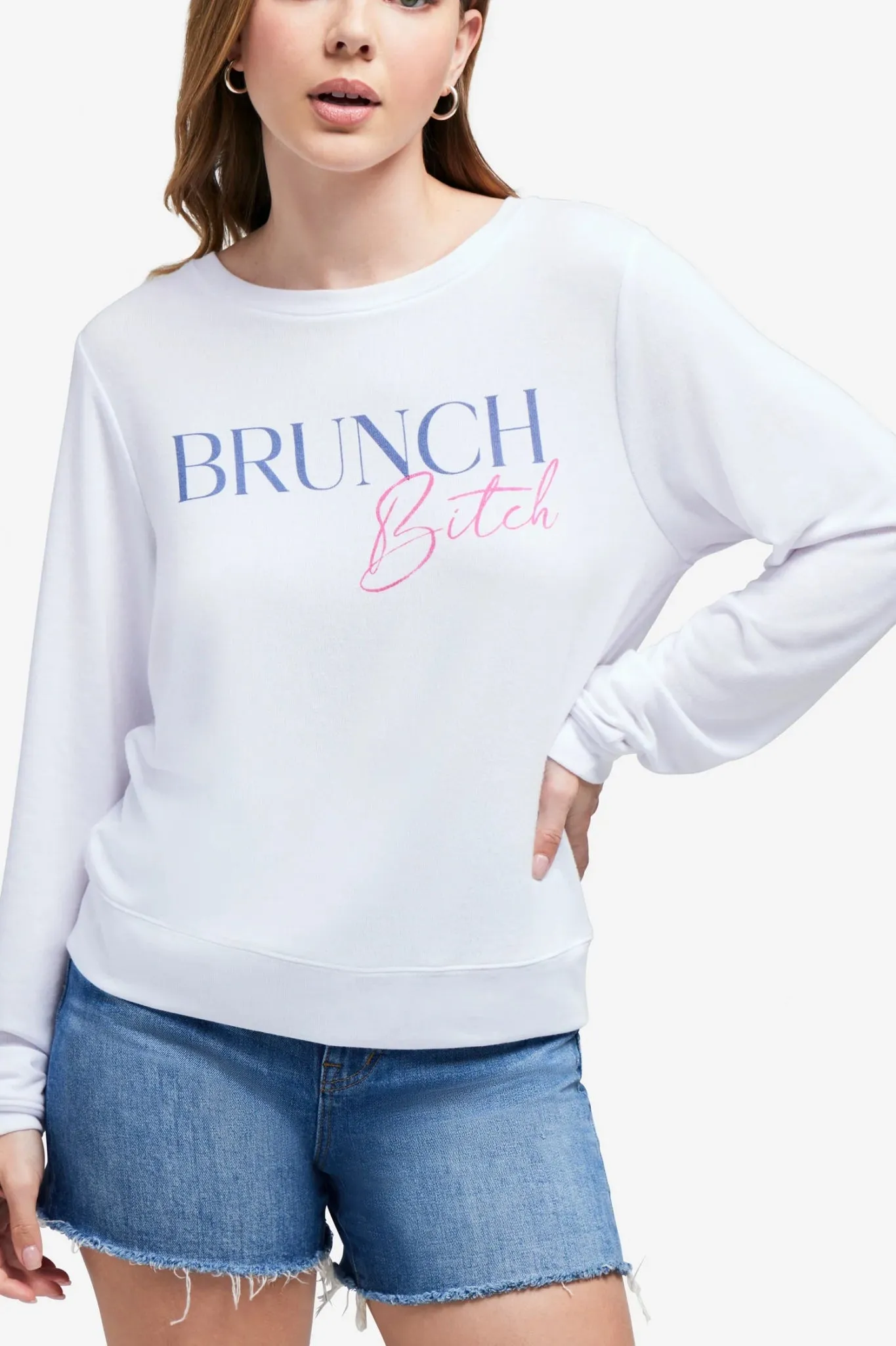 Wildfox Brunch Bitch Baggy Beach Jumper